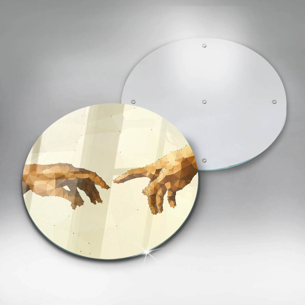 Steklena podloga za rezanje Stvarjenje Adamovih rok