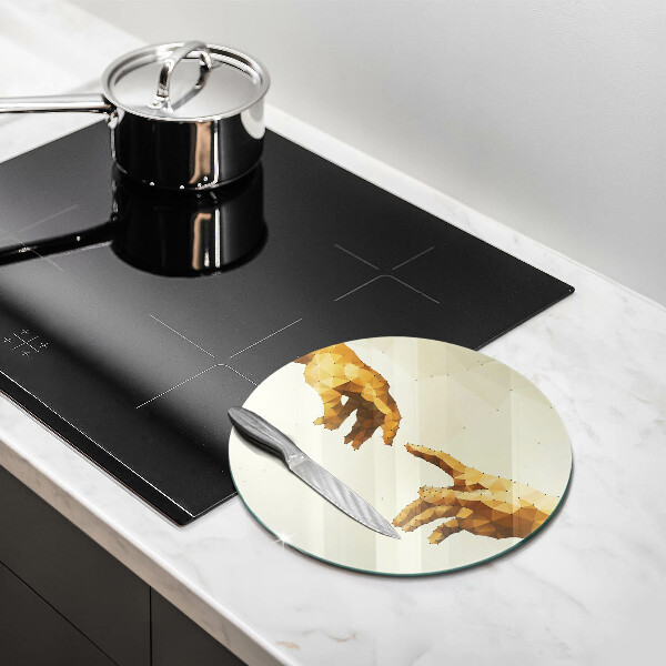 Steklena podloga za rezanje Stvarjenje Adamovih rok