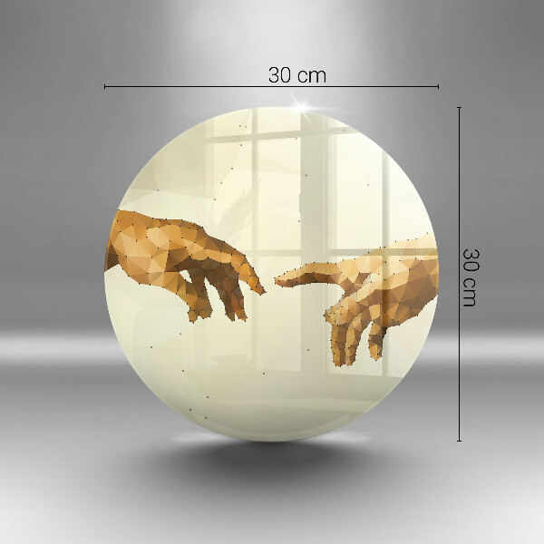 Steklena podloga za rezanje Stvarjenje Adamovih rok