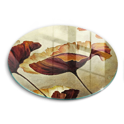 Steklena podloga za rezanje Poslikane boho rože