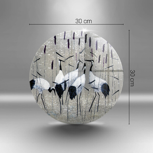 Steklena podloga za rezanje Japonski žerjavi