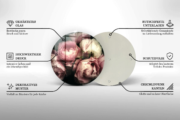 Steklena podloga za rezanje Cvetovi potonike