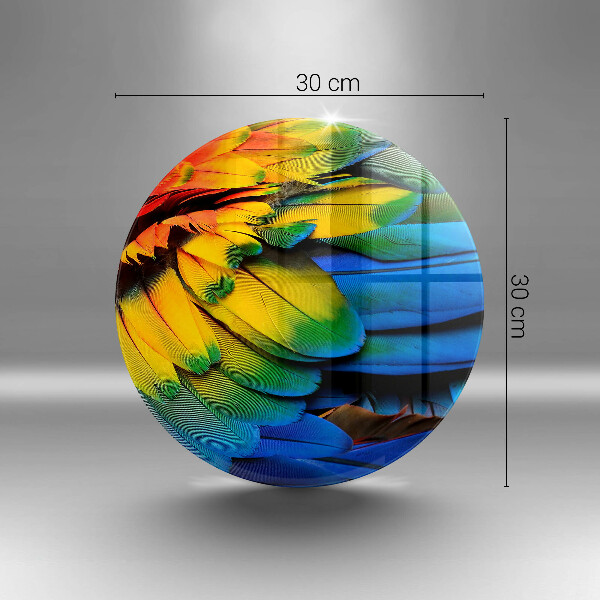 Steklena podloga za rezanje Pisano perje papige