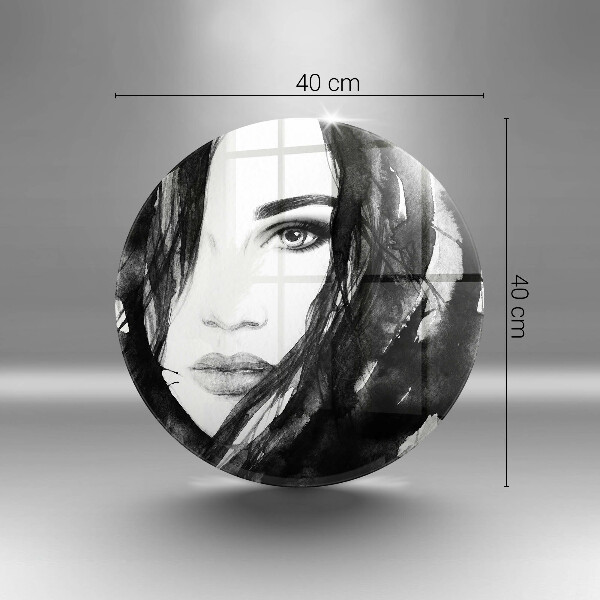 Steklena podloga za rezanje Ženski obraz
