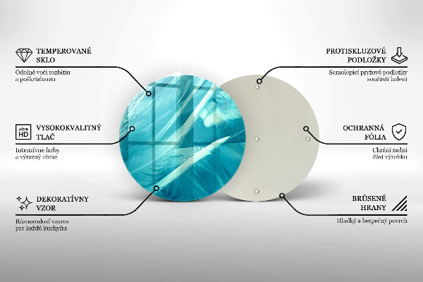 Steklena podloga za rezanje Nežno perje