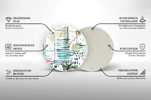 Steklena podloga za rezanje Praznične ilustracije