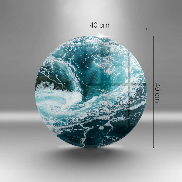 Steklena podloga za rezanje Peneči se valovi vode