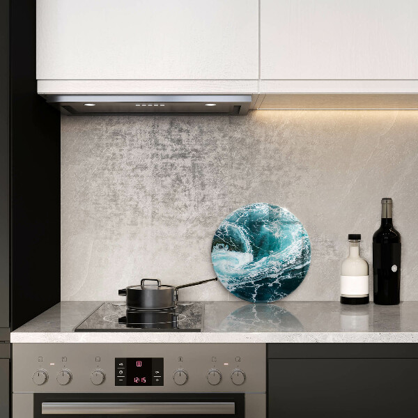 Steklena podloga za rezanje Peneči se valovi vode