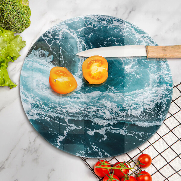 Steklena podloga za rezanje Peneči se valovi vode