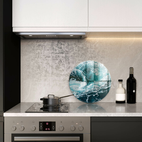 Steklena podloga za rezanje Peneči se valovi vode