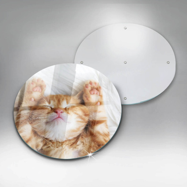 Steklena podloga za rezanje Majhna ljubka mucka