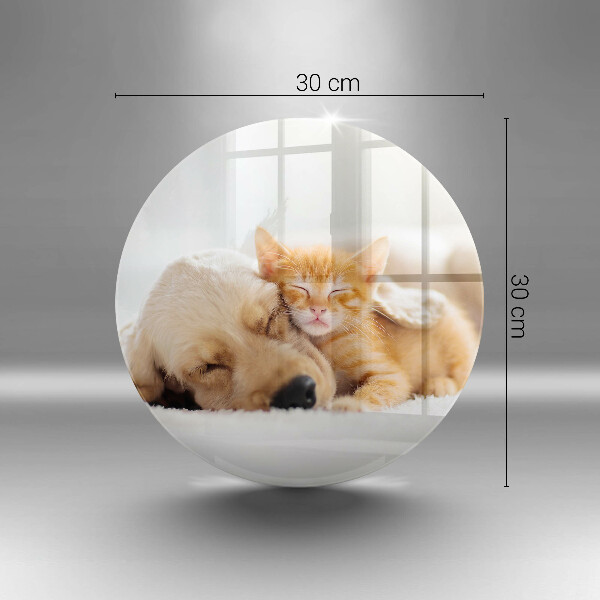 Steklena podloga za rezanje Živali pes in mačka