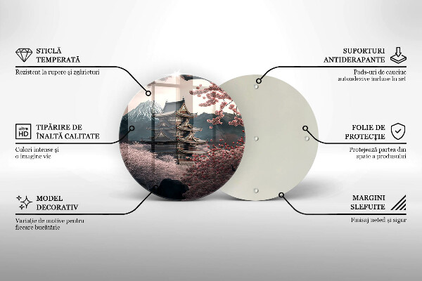 Steklena podloga za rezanje Japonska stavbna pokrajina
