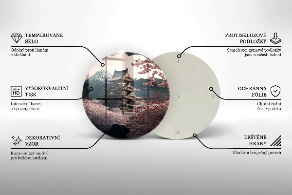 Steklena podloga za rezanje Japonska stavbna pokrajina