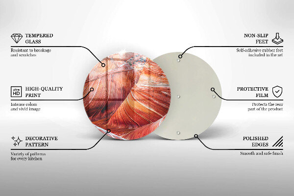 Steklena podloga za rezanje veliki kanjon