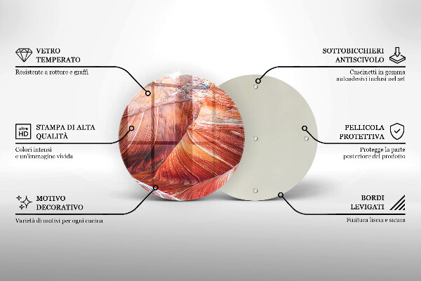 Steklena podloga za rezanje veliki kanjon