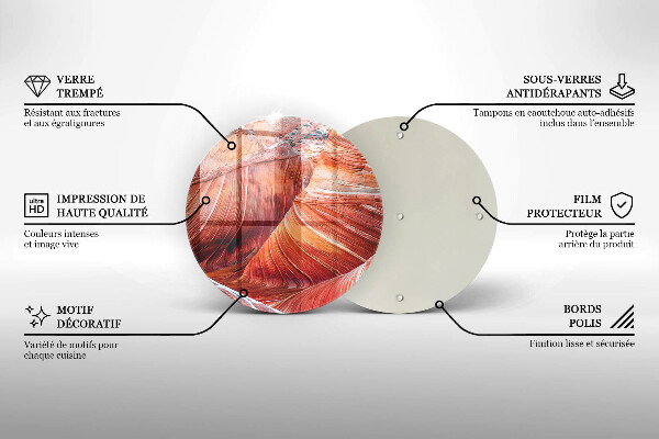 Steklena podloga za rezanje veliki kanjon