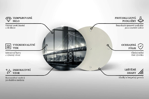 Steklena podloga za rezanje Most Benjamina Franklina