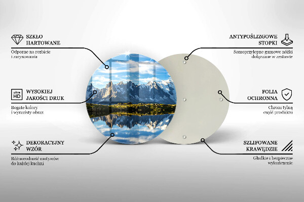 Steklena podloga za rezanje Gorska pokrajina