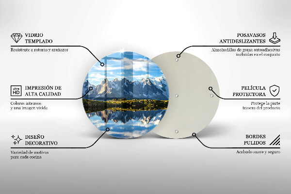 Steklena podloga za rezanje Gorska pokrajina