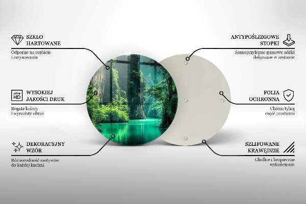 Steklena podloga za rezanje Lagunska pokrajina