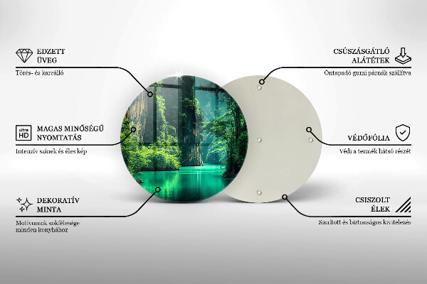 Steklena podloga za rezanje Lagunska pokrajina