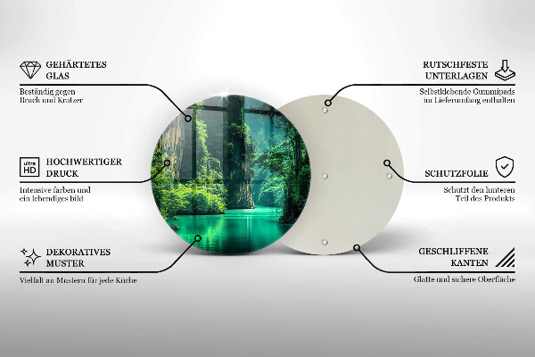 Steklena podloga za rezanje Lagunska pokrajina