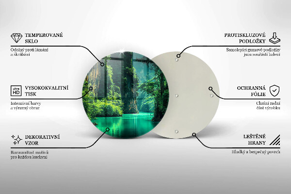 Steklena podloga za rezanje Lagunska pokrajina