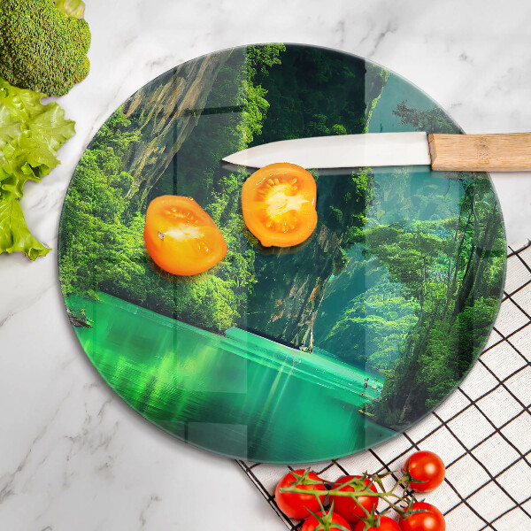 Steklena podloga za rezanje Lagunska pokrajina