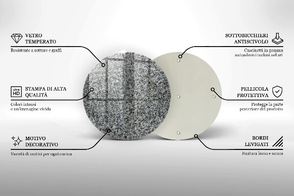 Steklena podloga za rezanje Kamnita tekstura