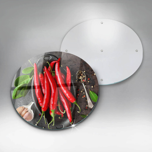 Steklena podloga za rezanje Rdeča čili paprika