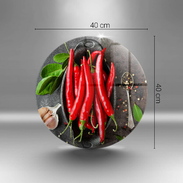 Steklena podloga za rezanje Rdeča čili paprika