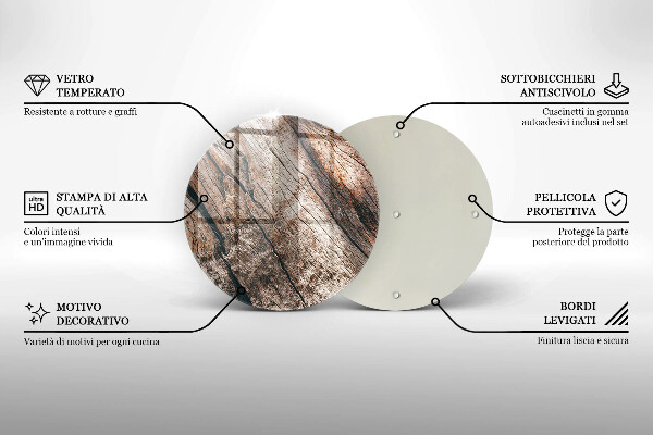 Steklena podloga za rezanje Struktura lesa