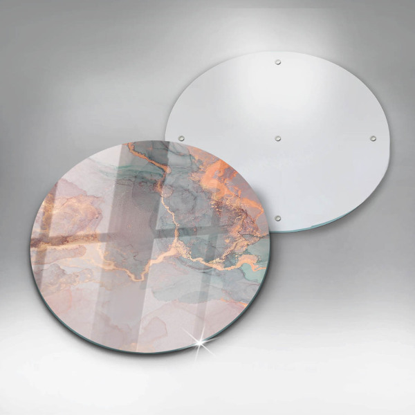 Steklena podloga za rezanje Marmor z zlatom