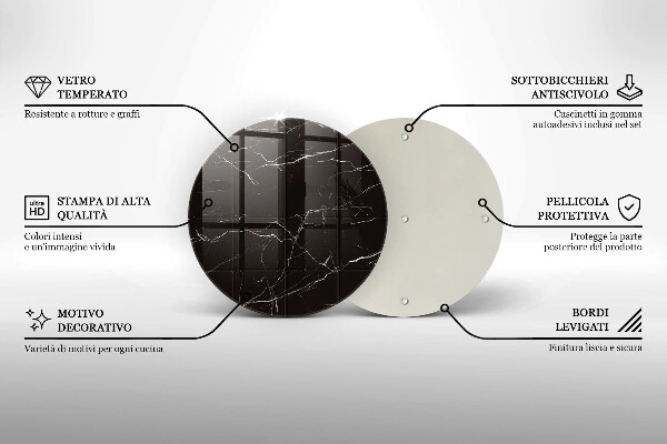Steklena podloga za rezanje Marmorne ploščice