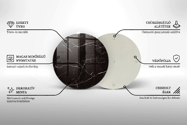 Steklena podloga za rezanje Marmorne ploščice