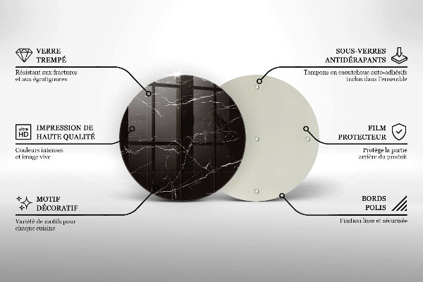 Steklena podloga za rezanje Marmorne ploščice