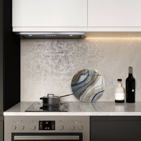 Steklena podloga za rezanje kamen z zlatom