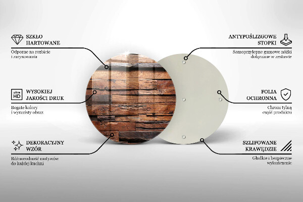 Steklena podloga za rezanje Dekorativne lesene plošče