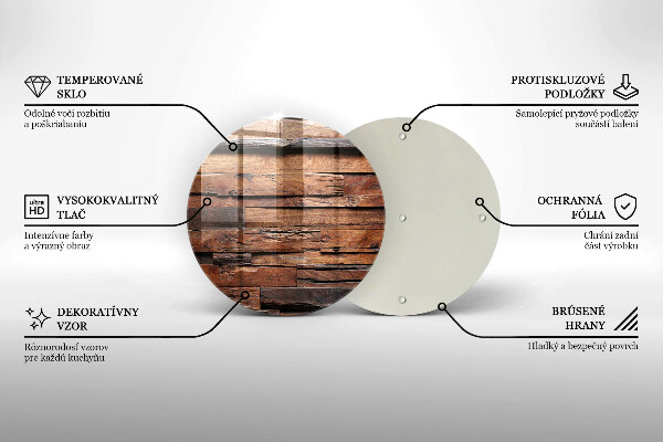 Steklena podloga za rezanje Dekorativne lesene plošče