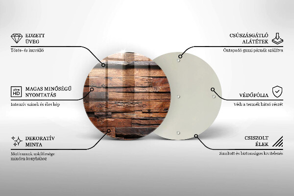 Steklena podloga za rezanje Dekorativne lesene plošče