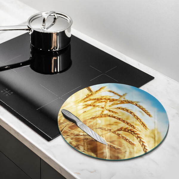 Steklena podloga za rezanje Klasje žit na polju