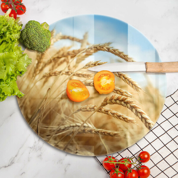 Steklena podloga za rezanje Klasje žit na polju