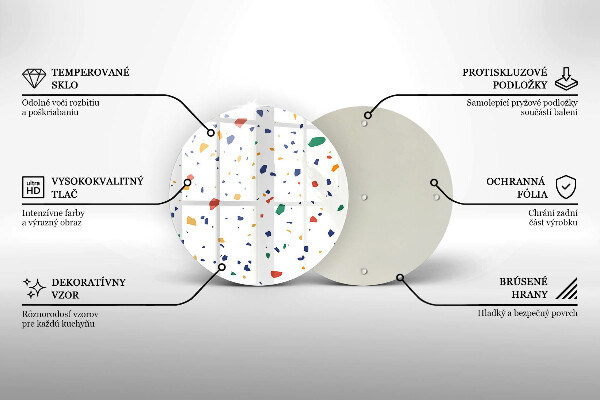 Steklena podloga za rezanje Pisana kamnina