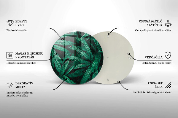 Steklena podloga za rezanje Listi rastlin