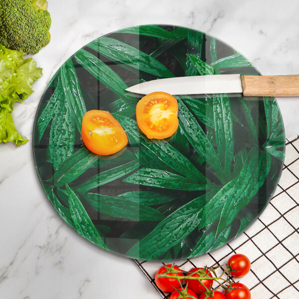 Steklena podloga za rezanje Listi rastlin