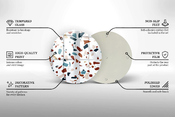Steklena podloga za rezanje Dekorativni kamen