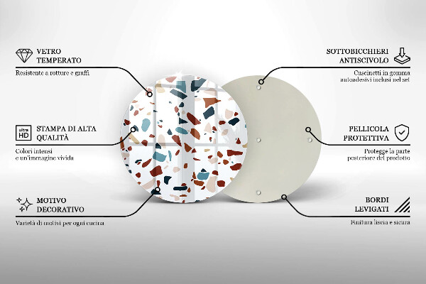 Steklena podloga za rezanje Dekorativni kamen