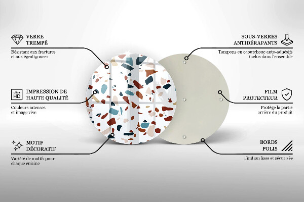 Steklena podloga za rezanje Dekorativni kamen
