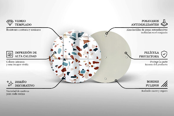Steklena podloga za rezanje Dekorativni kamen